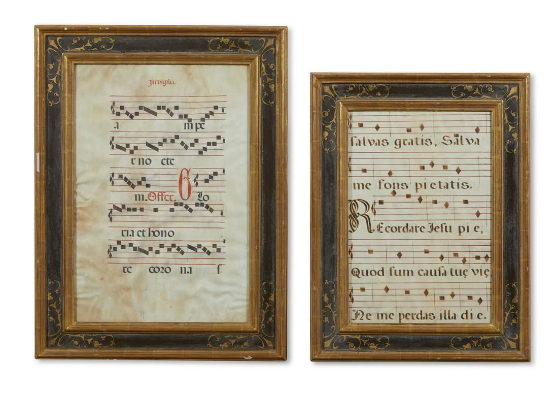 Two Continental antiphon pages (1 of 4)