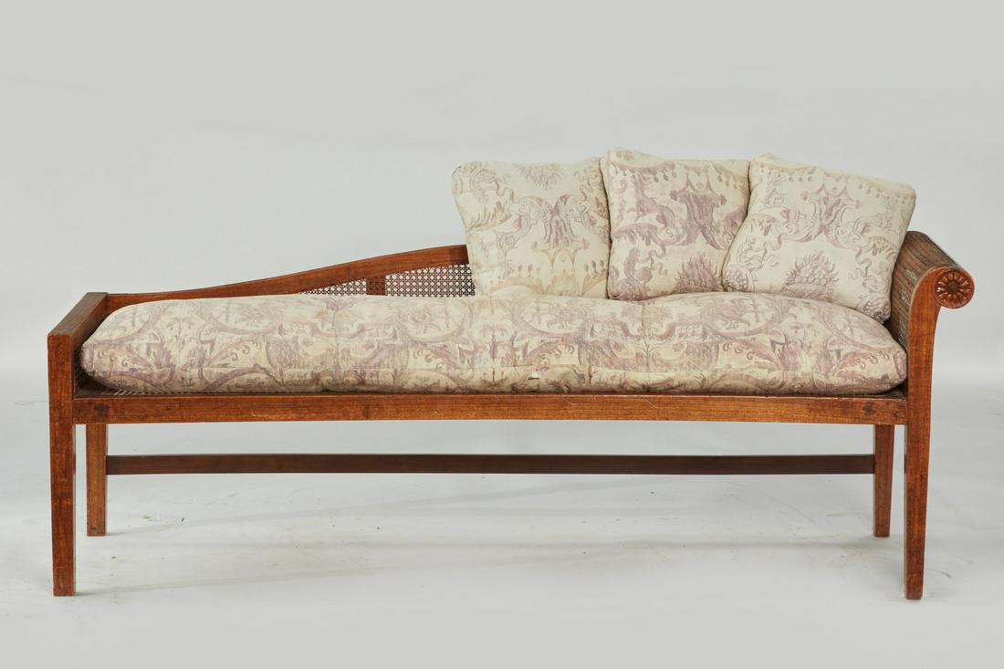 A French Provincial caned elm recamier (1 of 11)