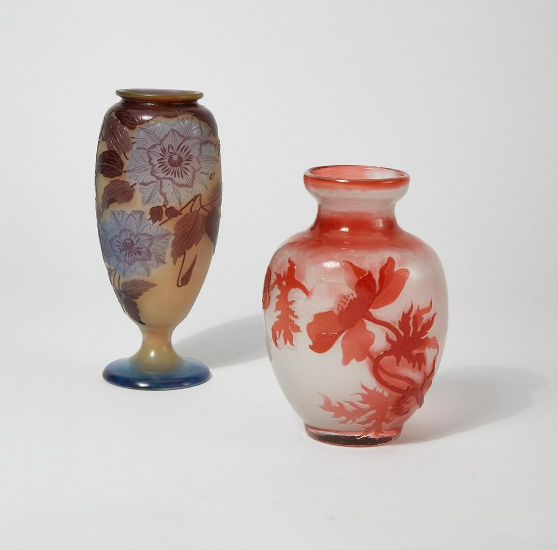 Two French cameo glass vases (1 of 4)