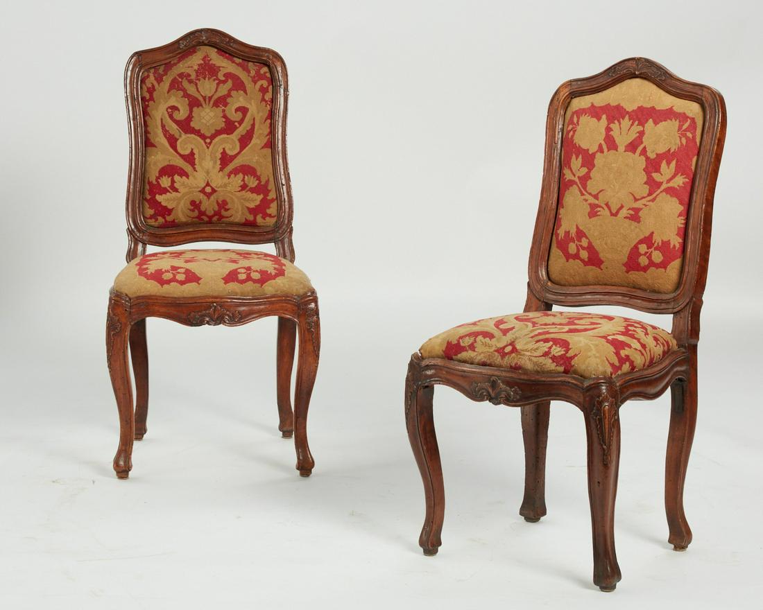 A pair of Italian Rococo walnut side chairs (1 of 10)