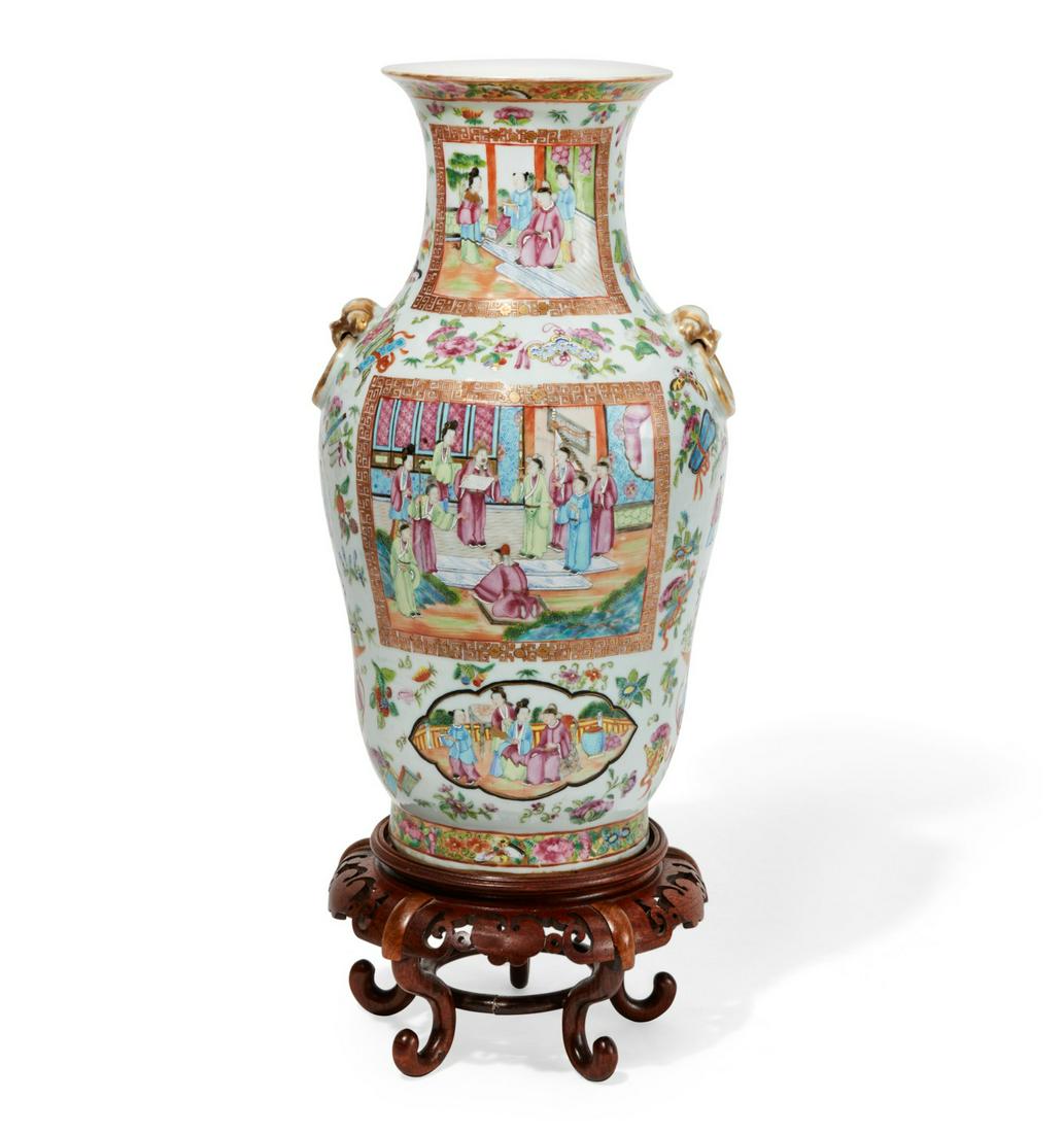 A Chinese Famille Rose Canton porcelain vase (1 of 7)