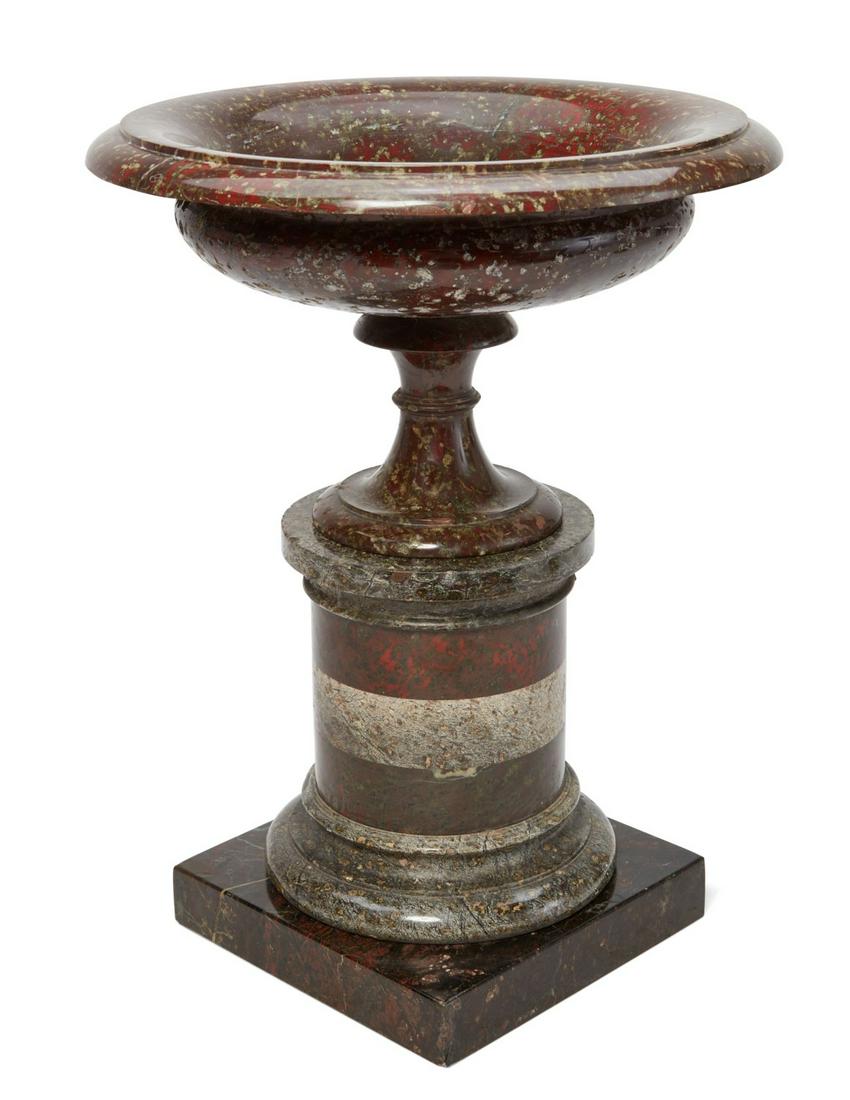 A Neoclassical style granite & marble tazza (1 of 4)