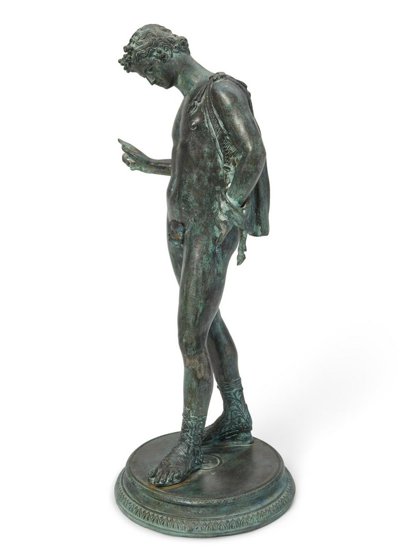 An Italian patinated bronze model of Narcissus (1 of 14)