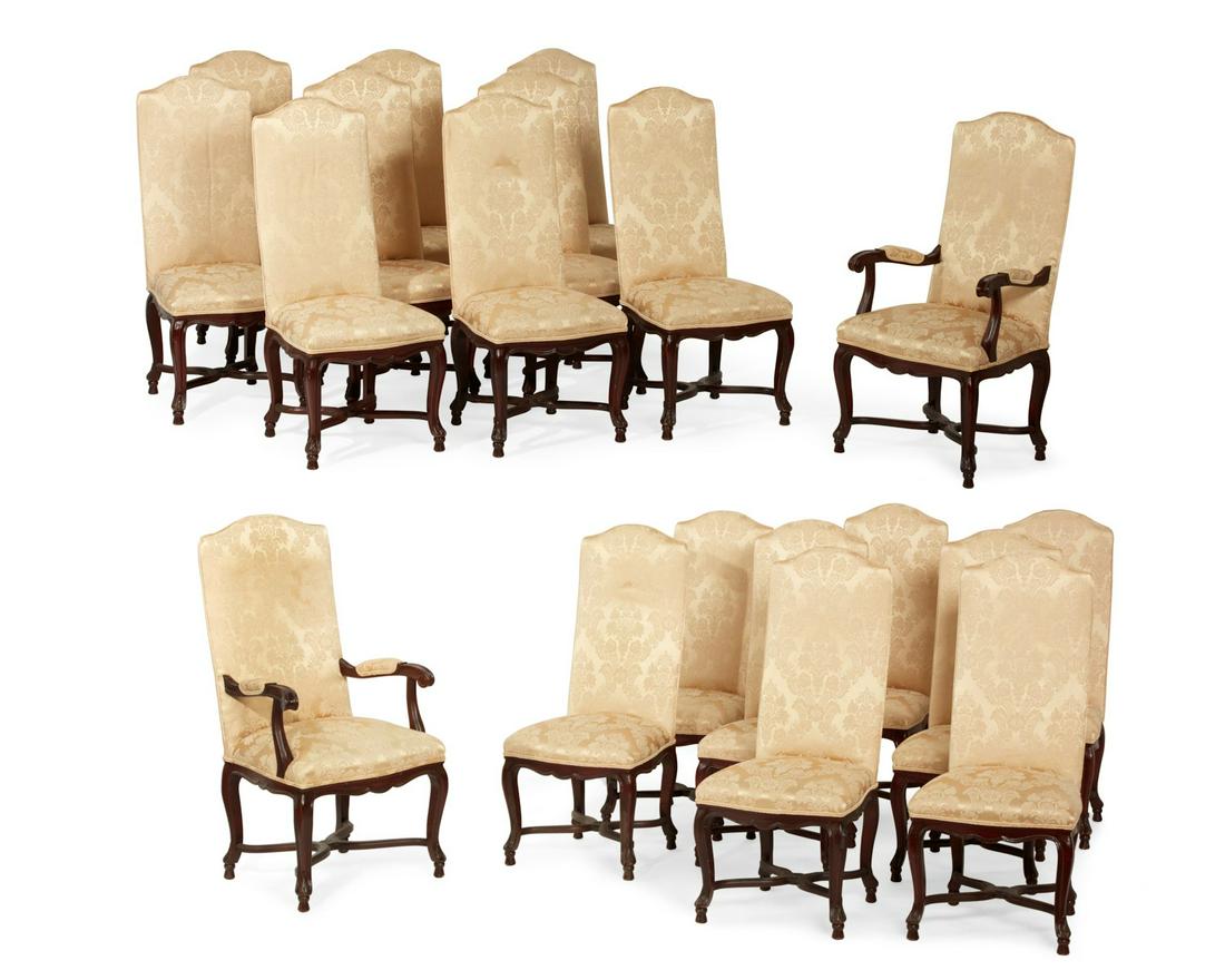 A set of nineteen Louis XV style dining chairs (1 of 16)