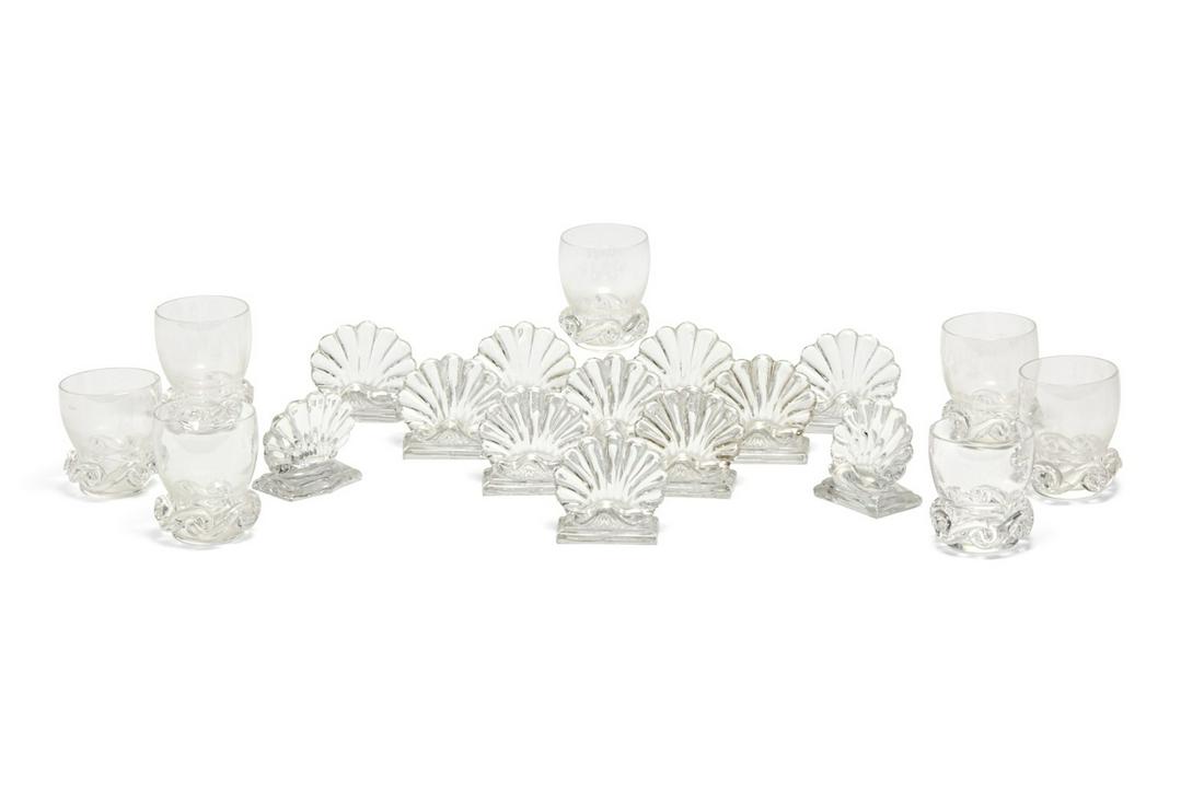 12 Baccarat shell holders & 7 Aladdin shot glasses (1 of 6)