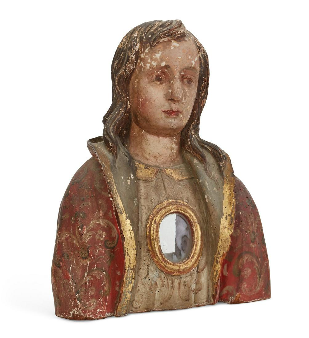 An Italian Baroque reliquary bust of a saint (1 of 3)