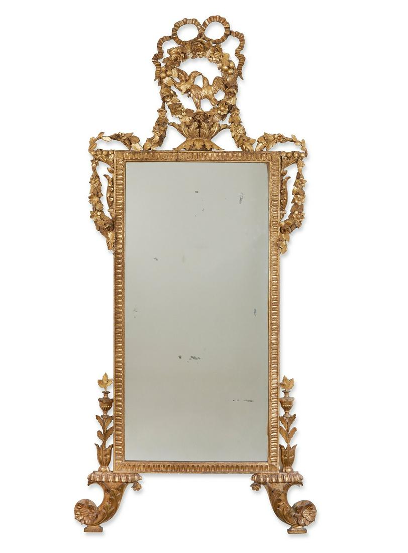 An Italian Neoclassical giltwood mirror (1 of 5)