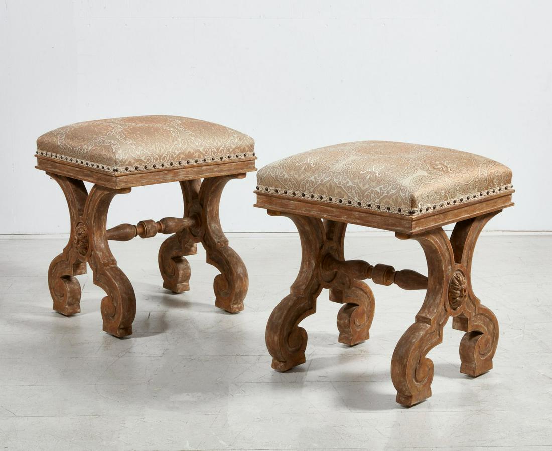 Pair of Neoclassical style grey painted tabourets (1 of 4)