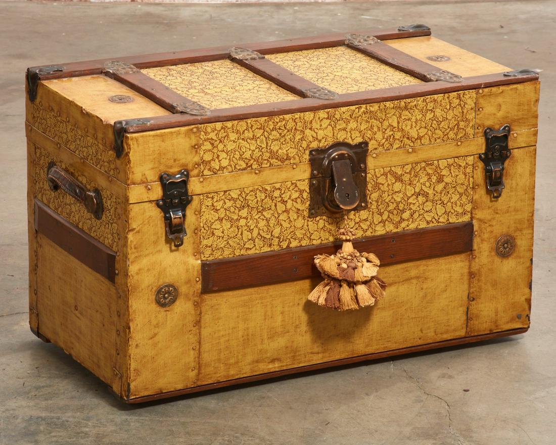 A parcel cream painted travel trunk (1 of 7)