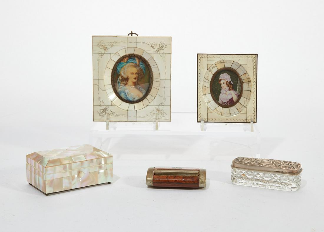 A group of five Continental decorative articles (1 of 2)