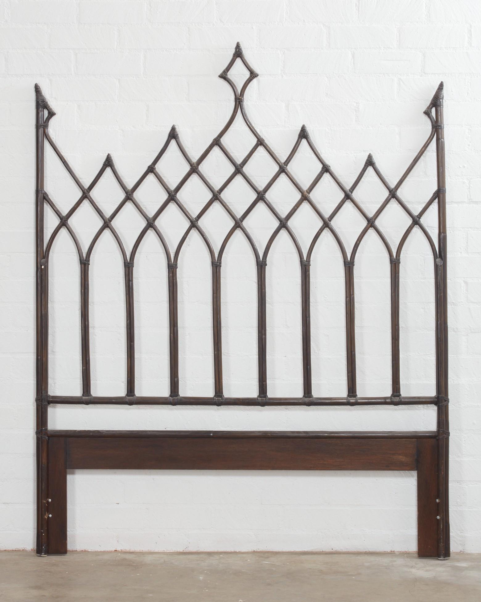 A bamboo headboard: A bamboo headboardmodernheight 78in (198cm); width 63in (160cm)