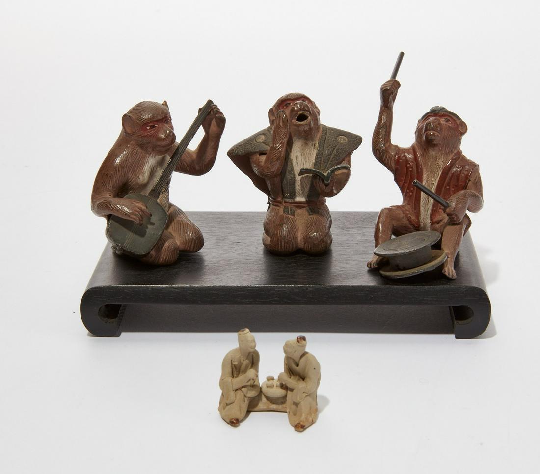 Two east Asian ceramic figural groups (1 of 3)