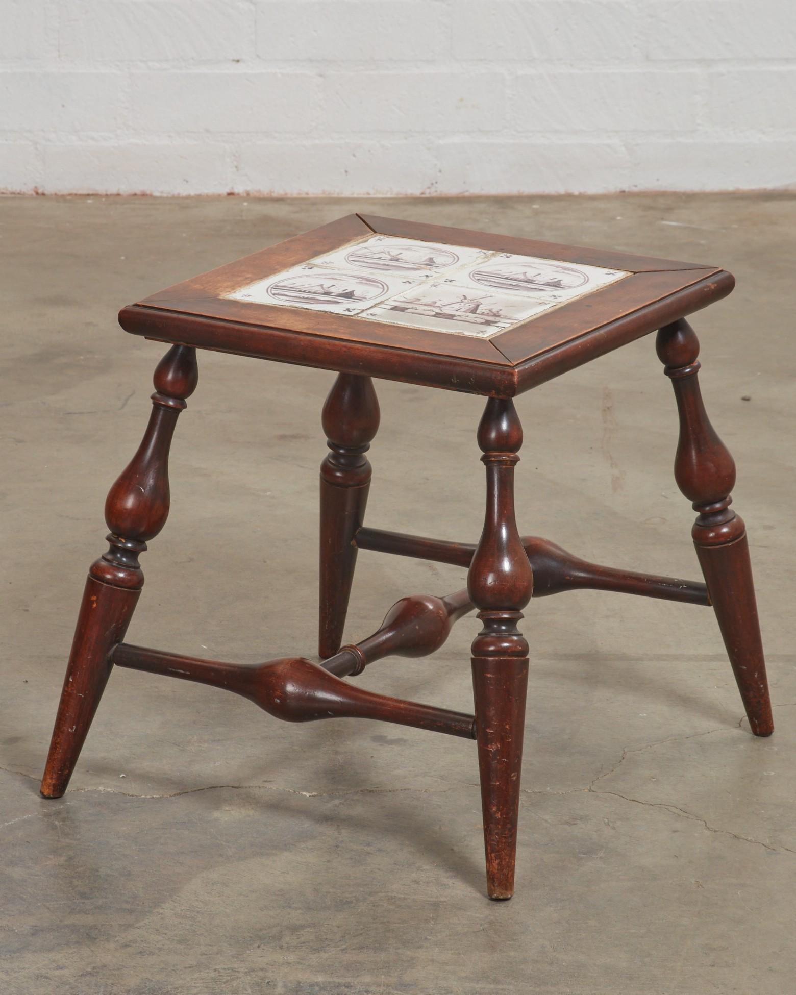 ABaroque style Delft tile inset table (1 of 3)