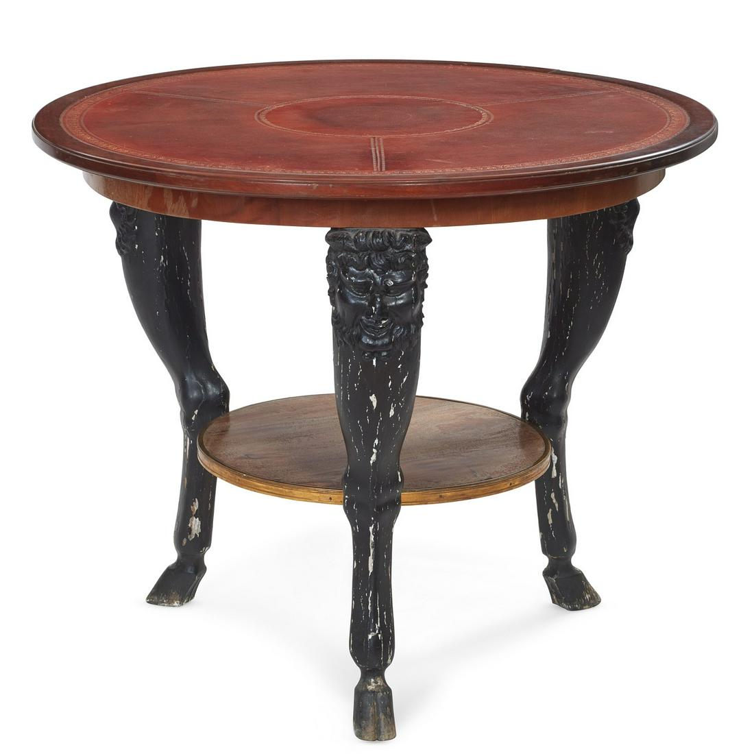 A Neoclassical style parcel mahogany library table (1 of 9)