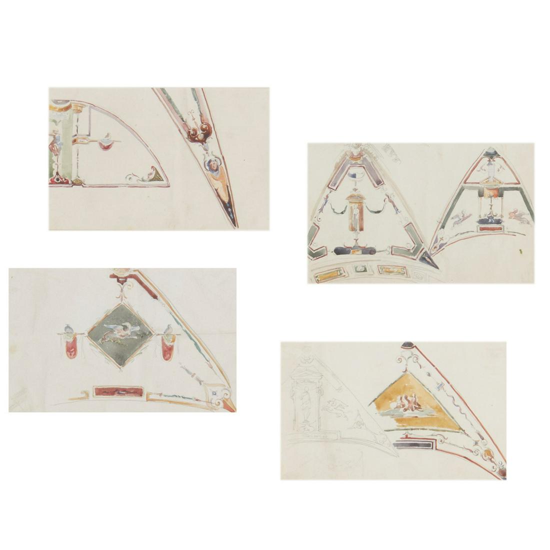 Italian School, Architectural molding studies (4) (1 of 6)