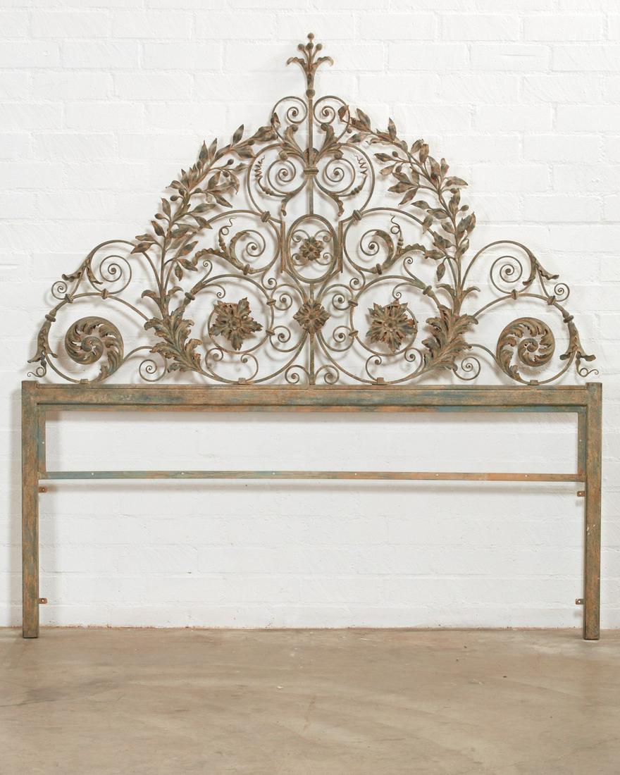 A painted cast iron headboard, modern (1 of 4)