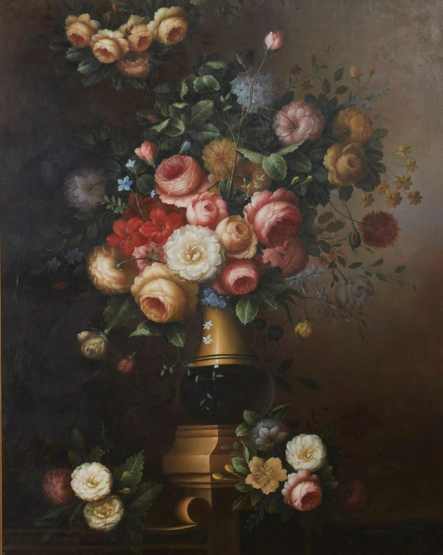 A Continental textured print floral still life (1 of 5)