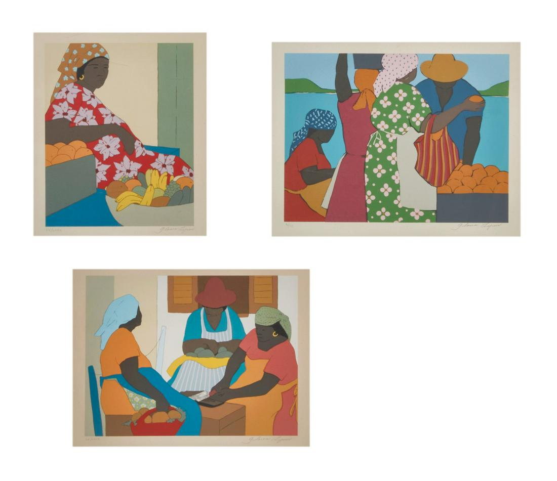 Gloria Lynn, Hatian women (3), lithographs (1 of 6)