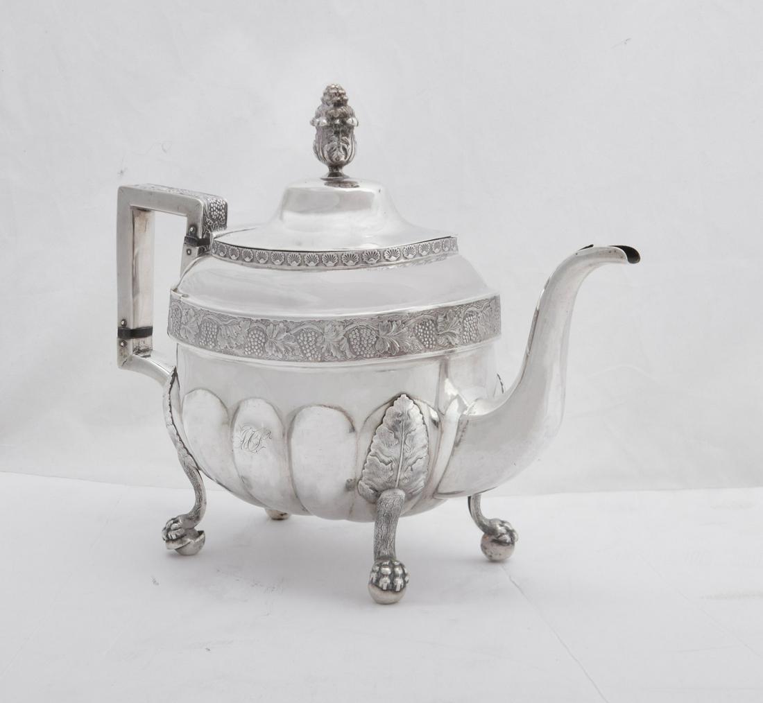 An American coin silver teapot, John Wolfe Forbes (1 of 4)