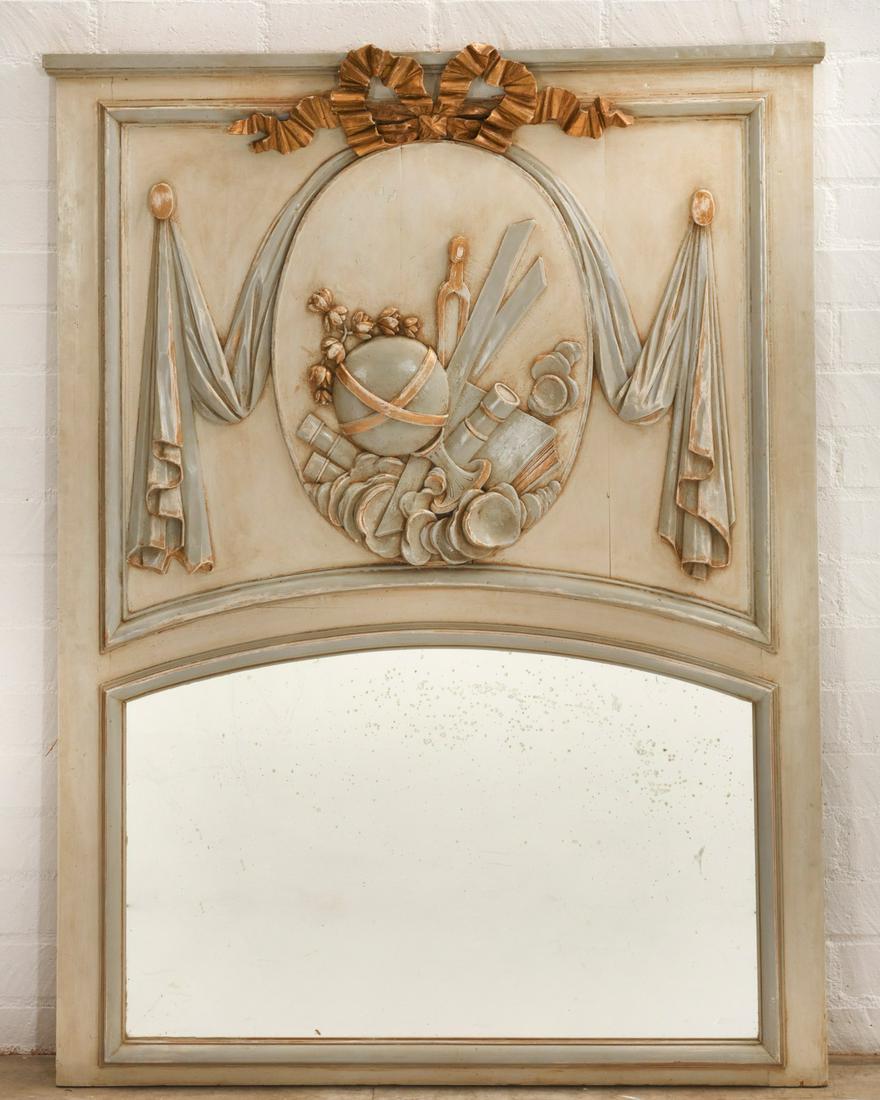 A Continental Neoclassical style trumeau mirror (1 of 3)