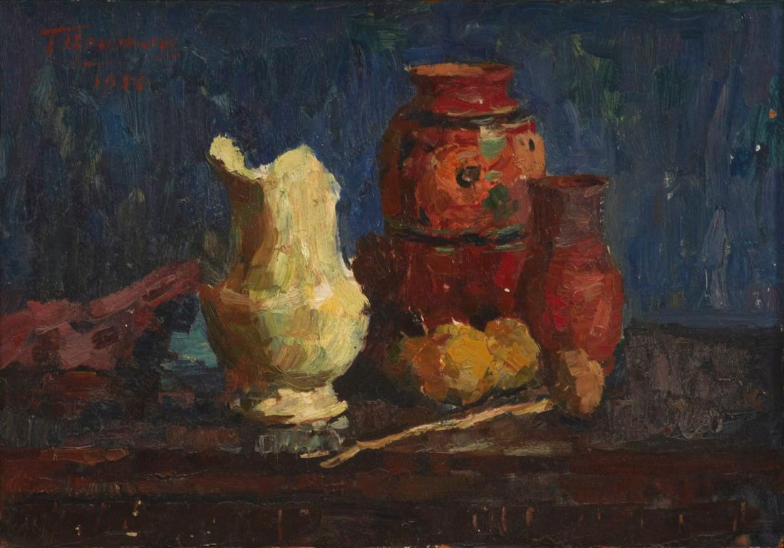 Grigori Tseitlin, Still life with vases & lemons (1 of 4)