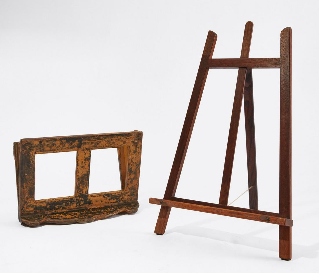 A Neoclassical style lectern & an English easel (1 of 2)