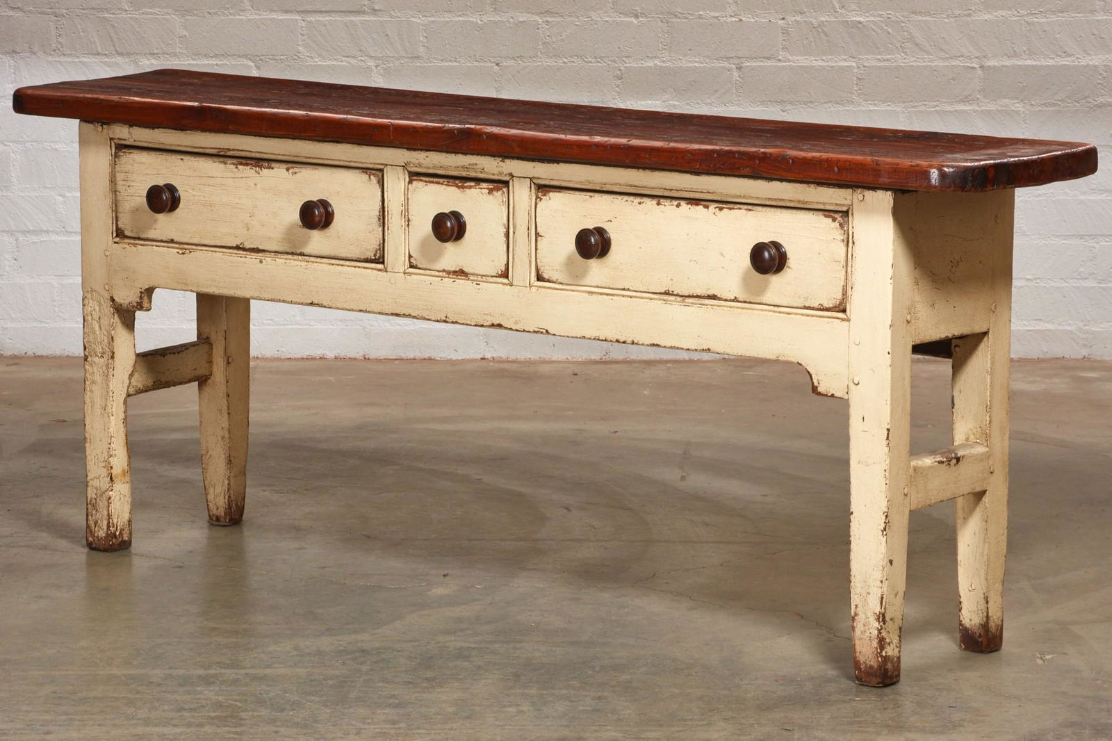 A Continental parcel white painted oak sideboard (1 of 4)