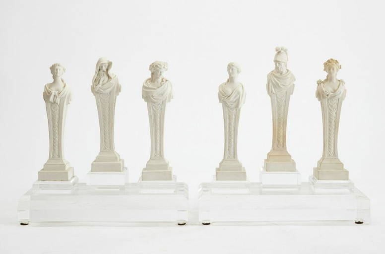 Six Neoclassical style bisque term figures Sep 21, 2022 Andrew