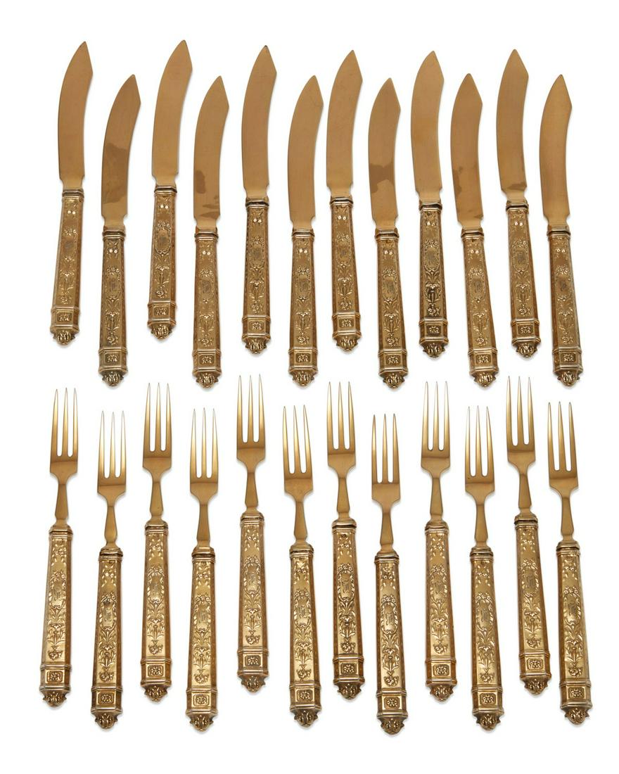 Edward VII silver gilt fruit set, Charlie Jacques (1 of 4)