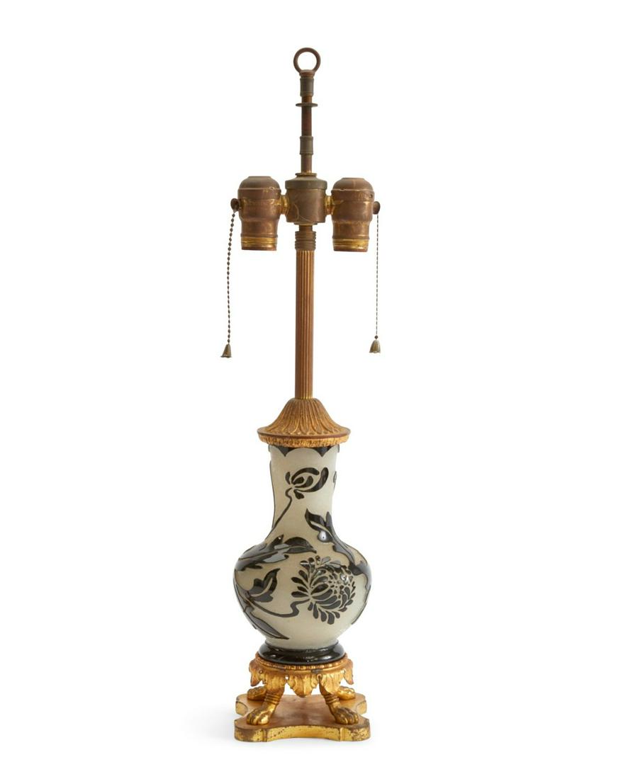 A Steuben vase mounted as a table lamp (1 of 4)
