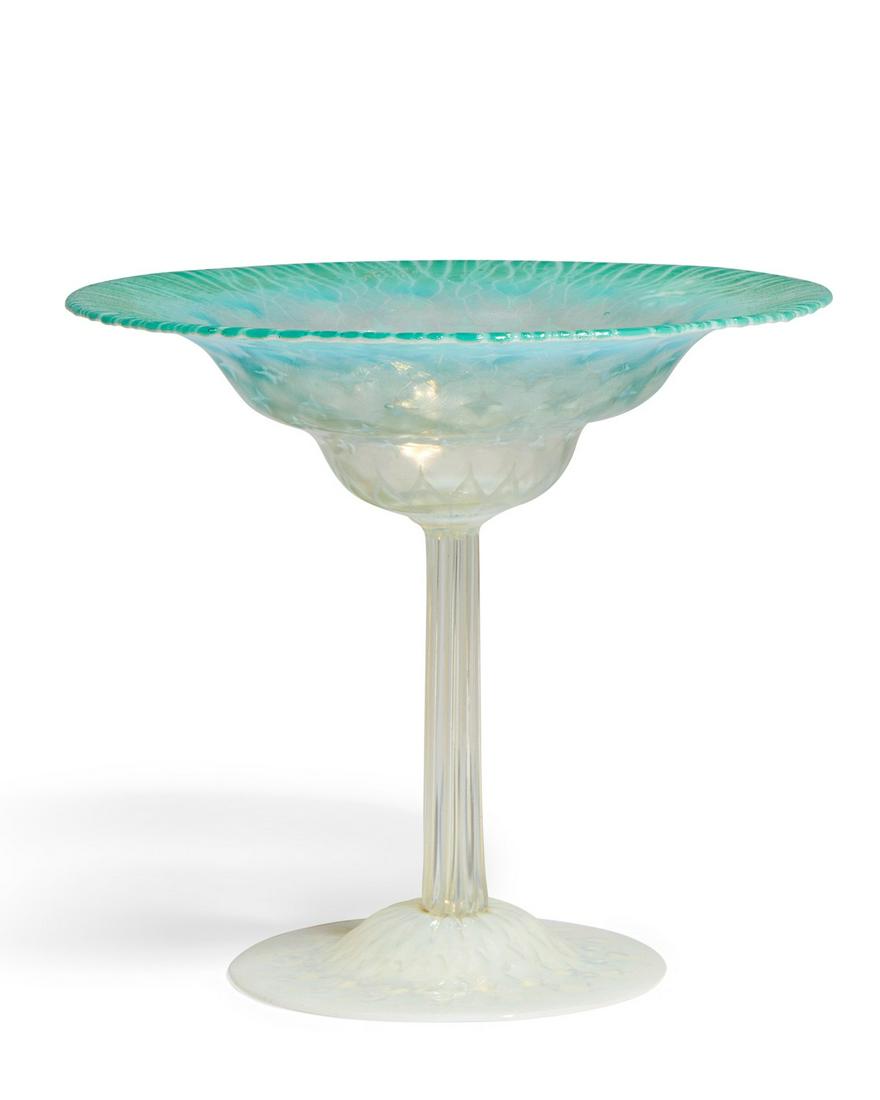 A Tiffany Studios Favrile glass compote (1 of 9)