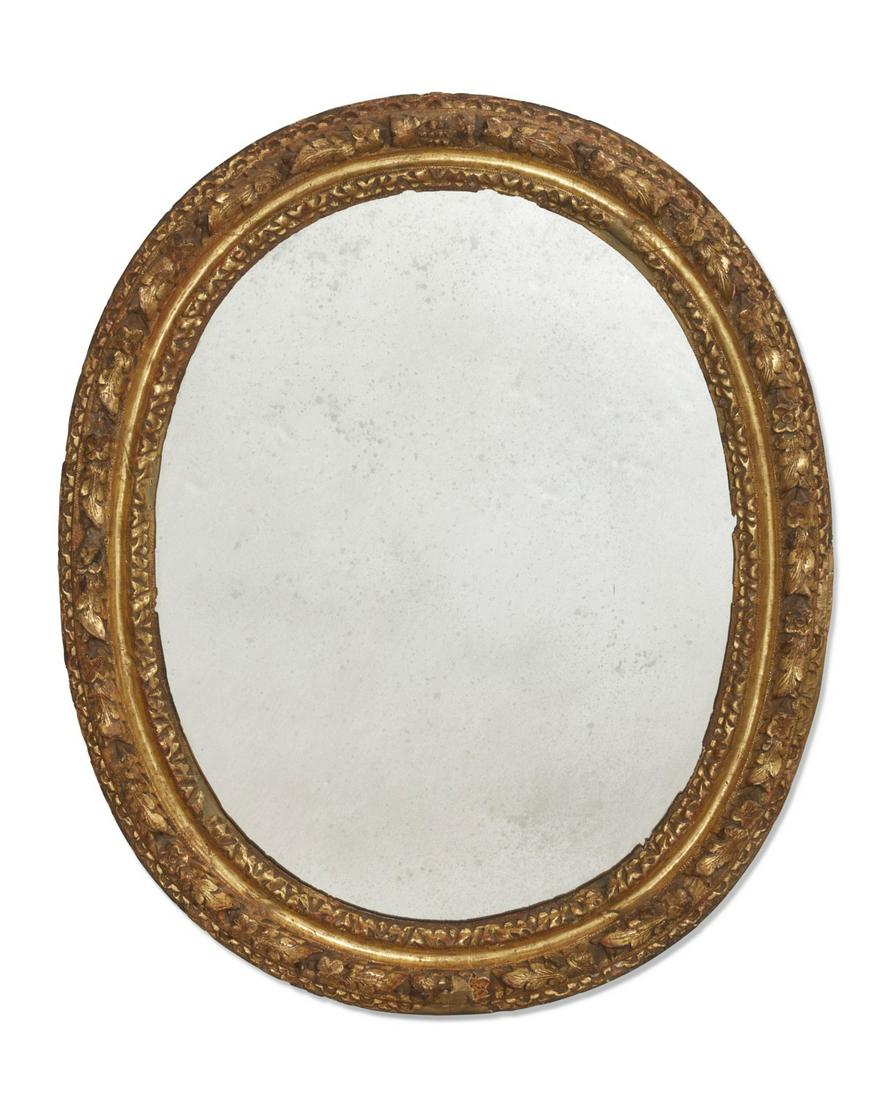 A Neoclassical giltwood oval mirror (1 of 6)