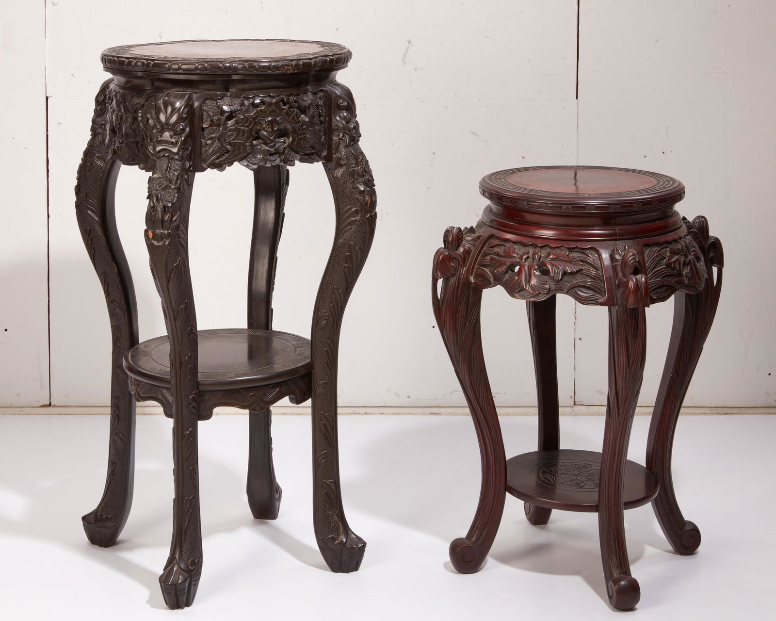 Two Chinese wooden side tables (1 of 5)