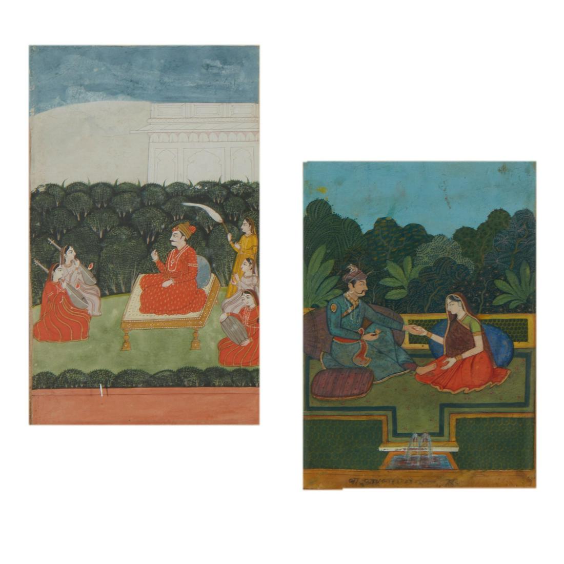 Indo-Persian School, Figures in landscapes (2) (1 of 4)