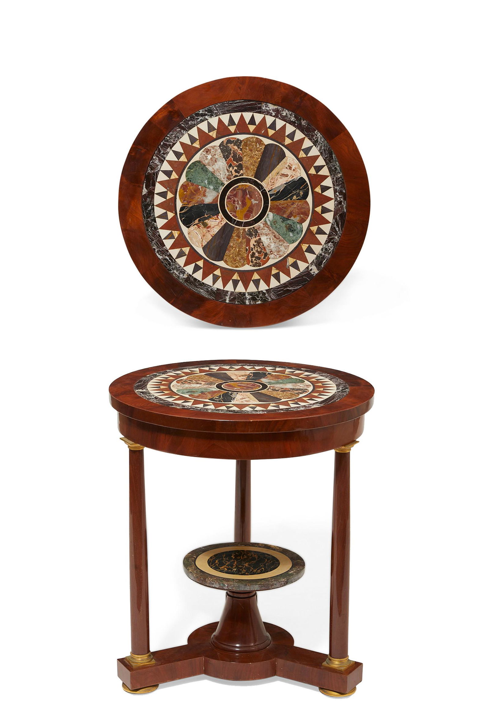 An Empire mahogany and specimen marble gueridon (1 of 7)