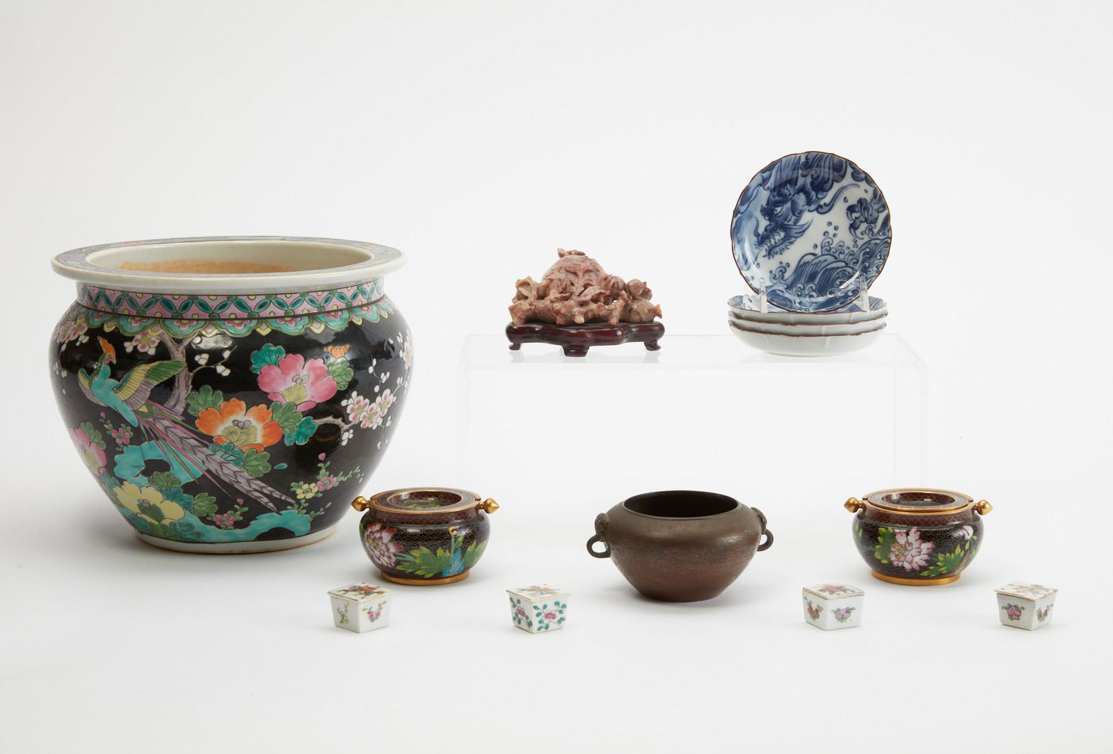 A thirteen piece group of Asian table (1 of 3)