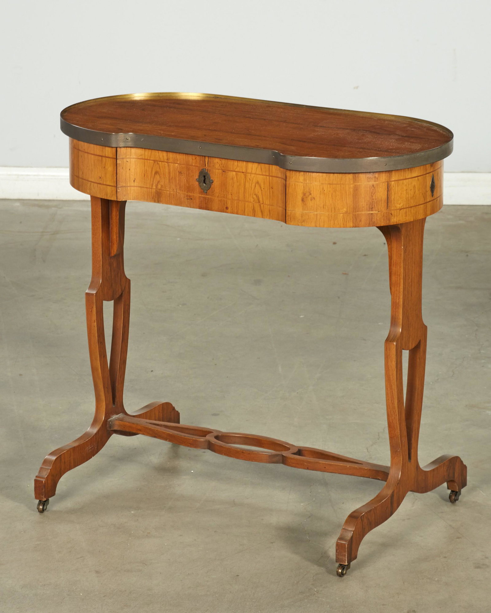 A Baker Directoire style hardwood trestle table (1 of 4)
