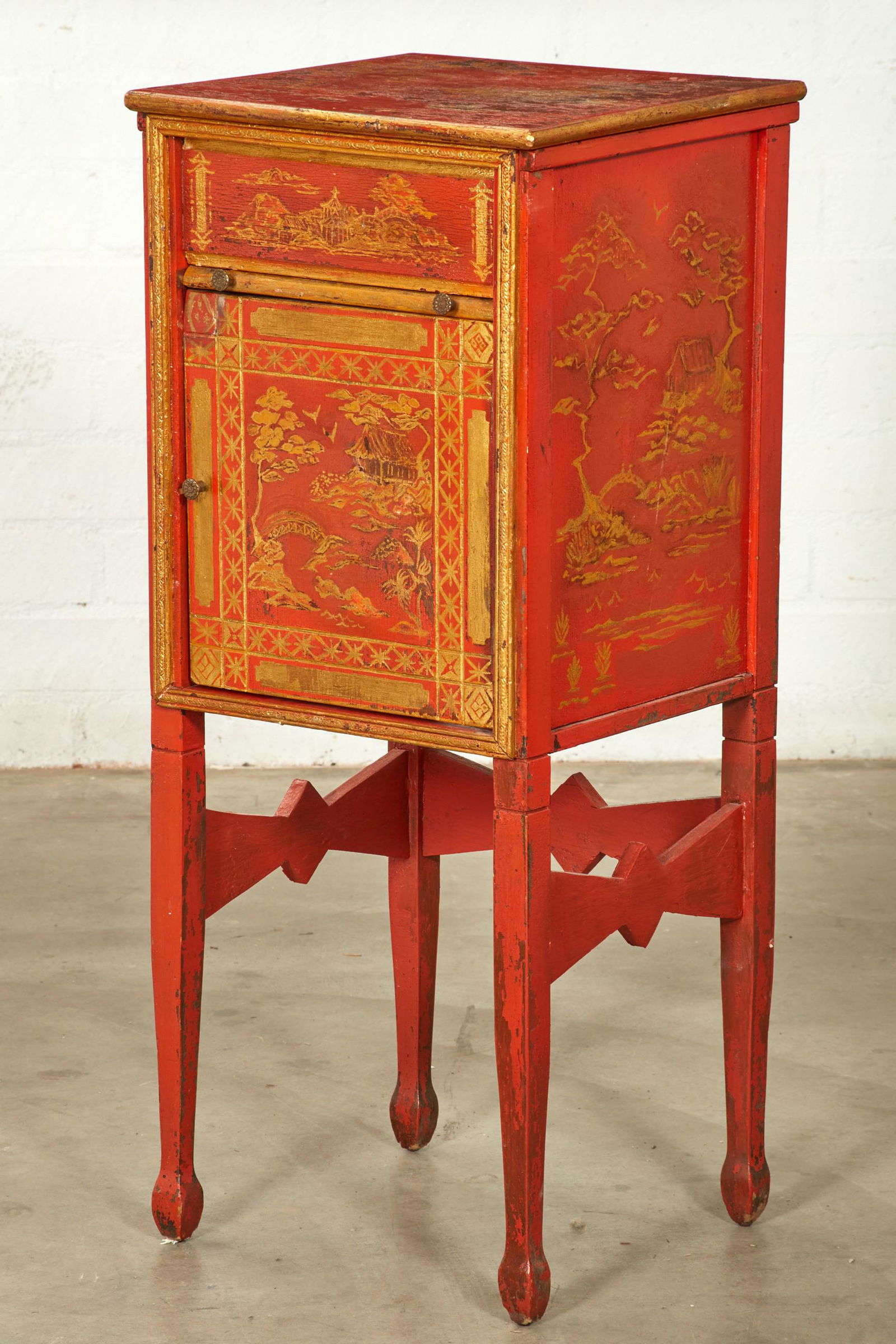 A Chinoiserie painted side cabinet (1 of 4)