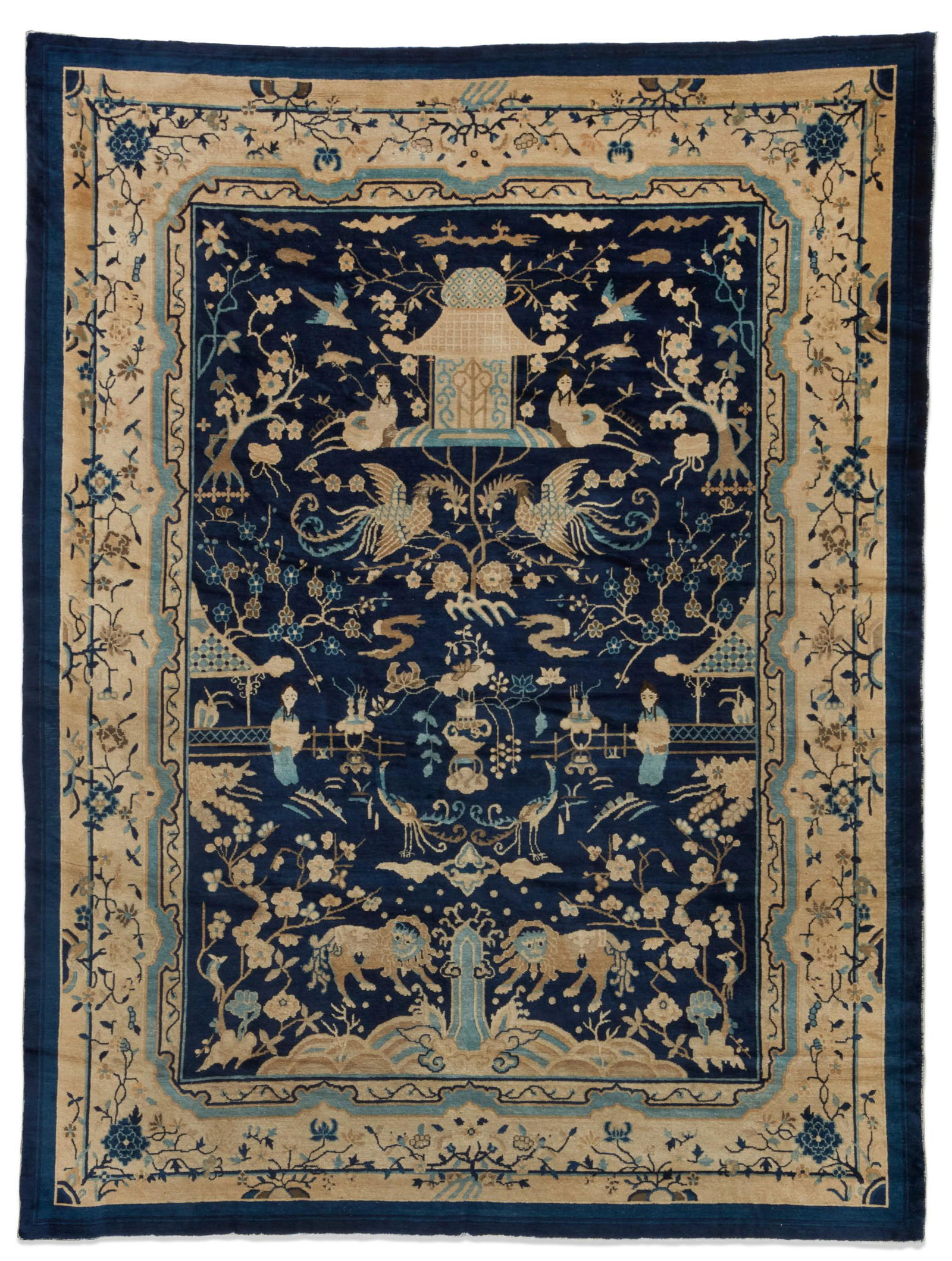 A Chinese Nichols style landscape carpet (1 of 4)