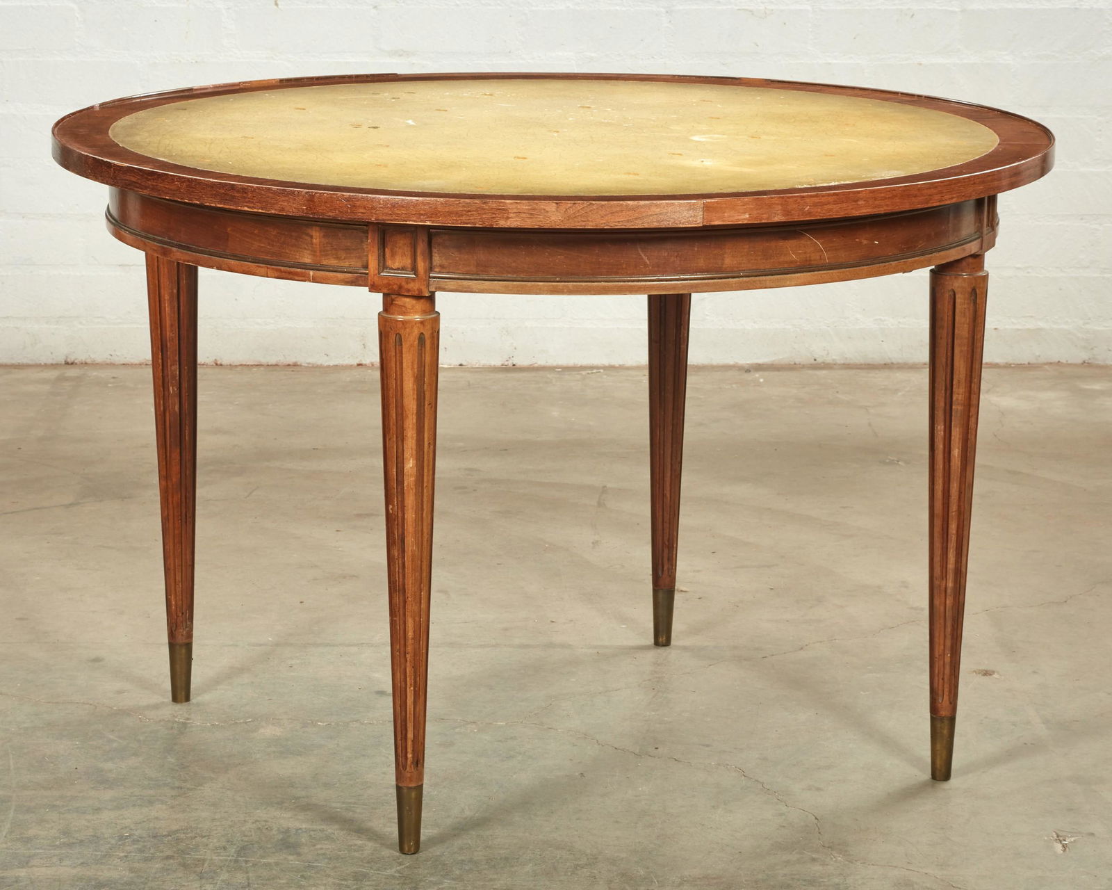 Lane Louis XVI style mahogany circular game table (1 of 4)