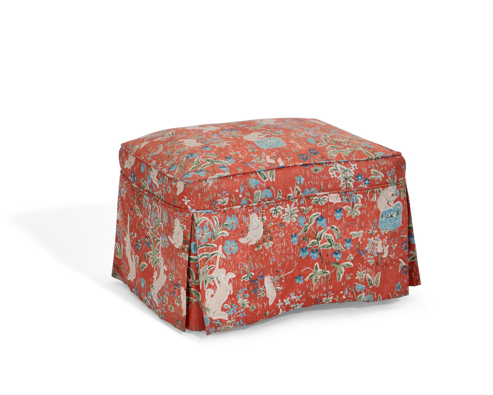 A Kent Bragaline Unicorn pattern ottoman (1 of 3)