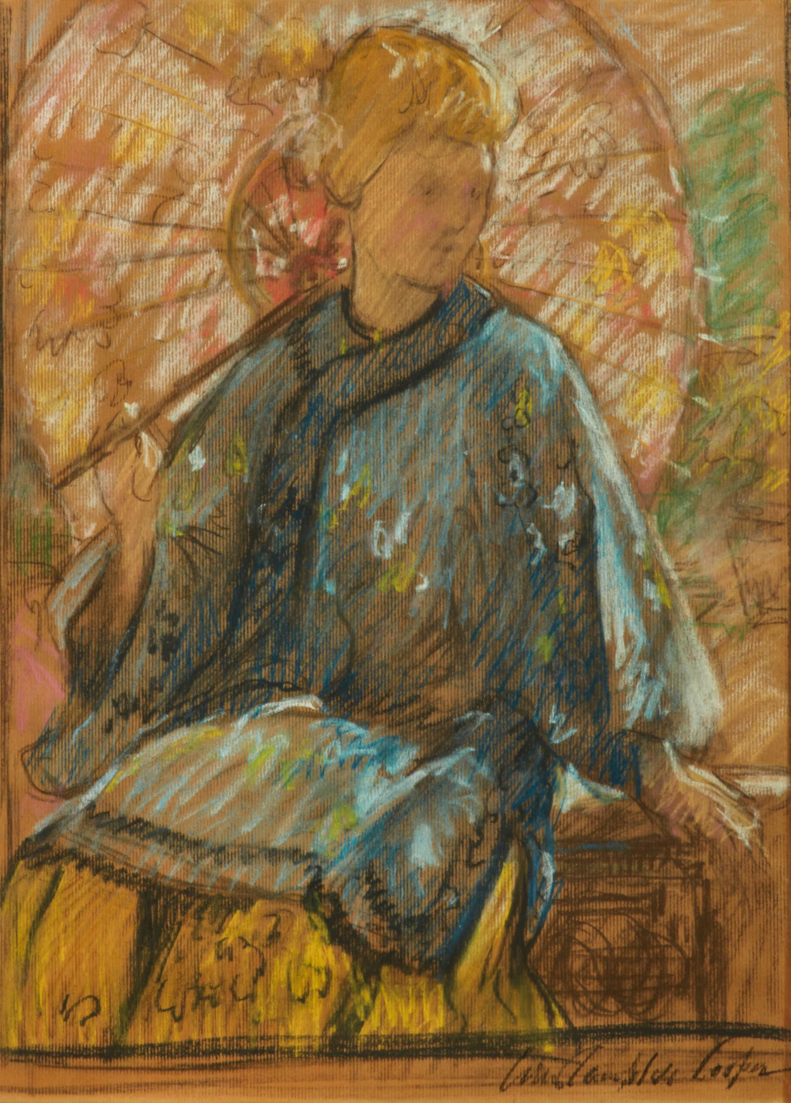 Colin Campbell Cooper, Study for Blue Mandarin Coat (1 of 6)