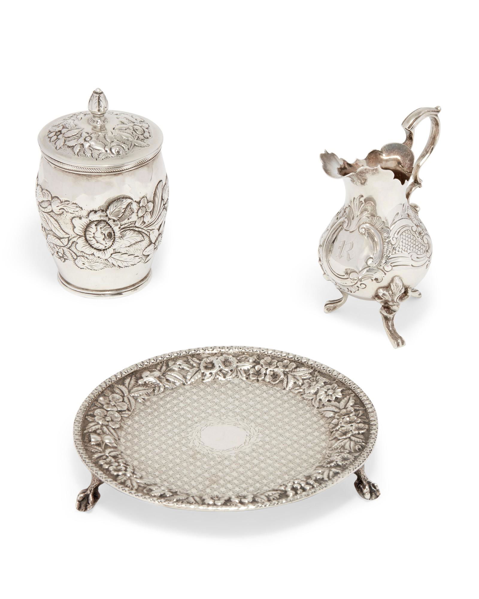 Three American sterling silver table articles (1 of 8)