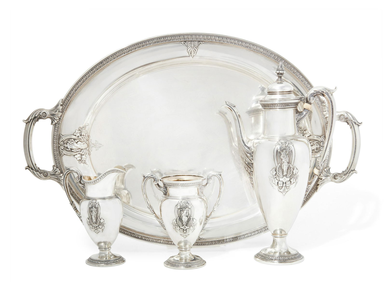 A Gorham silver coffee service and tray (1 of 5)