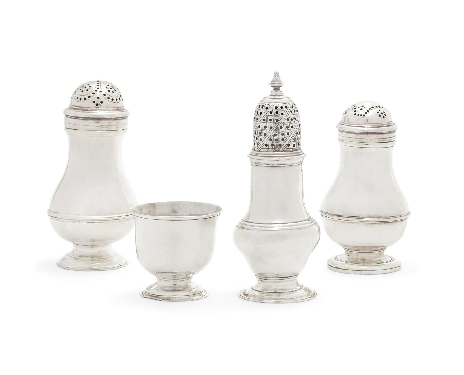 Four Georgian sterling silver condiments (1 of 5)