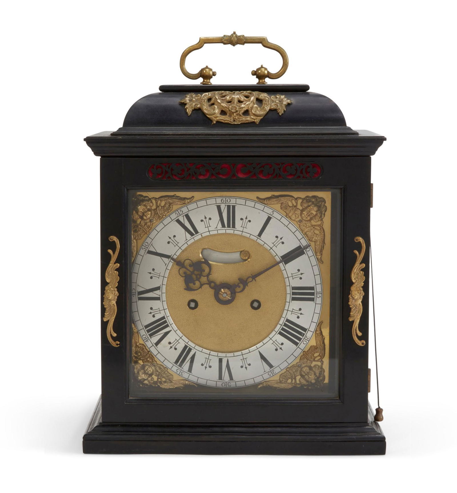 A William and Mary table clock in later ebonized case (1 of 5)