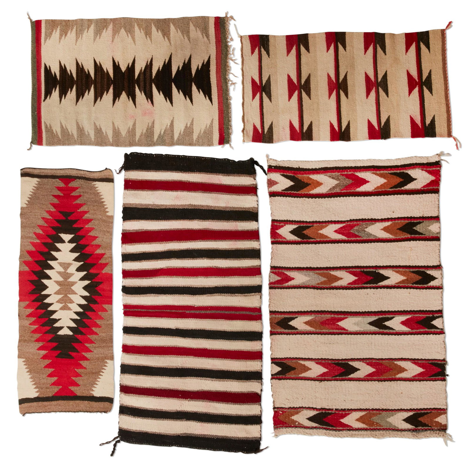 Five small Native American textiles, Navajo (1 of 9)