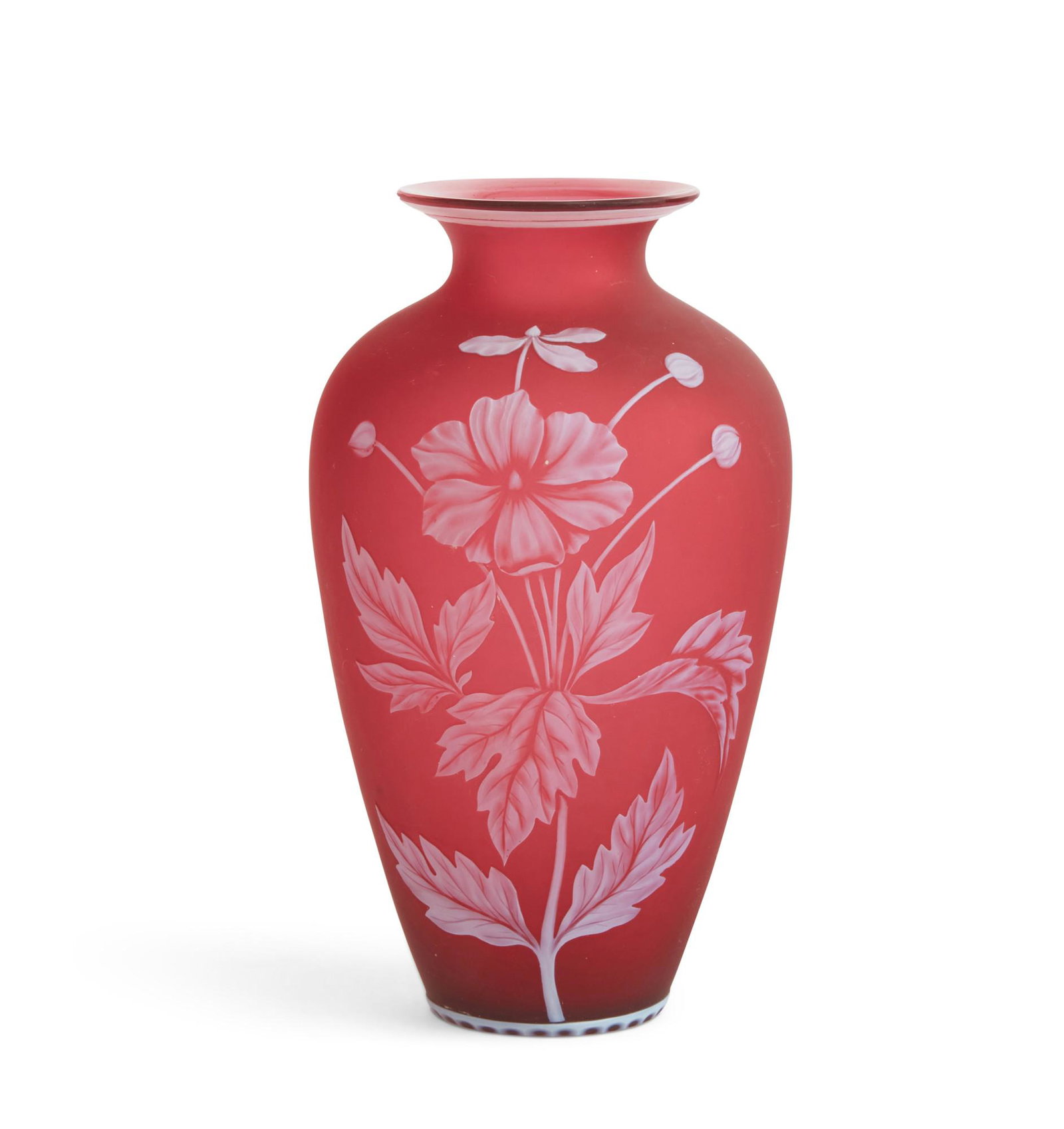 A Thomas Webb & Sons cameo glass vase: A Thomas Webb & Sons cameo glass vaselate 19th centuryEtched arched banner factory mark.height 7in (18cm)