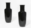 A pair of Chinese black glazed porcelain vases