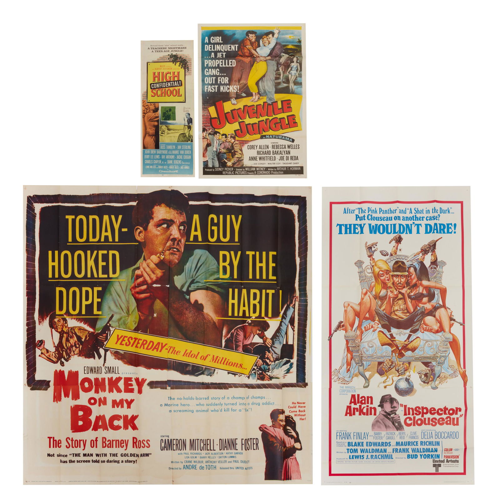 Four 1950s and 1960s movie posters (1 of 13)
